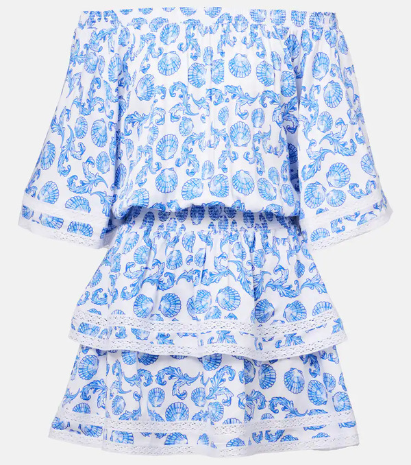  Melissa Odabash Melissa Odabash Micha Printed Tiered Minidress 