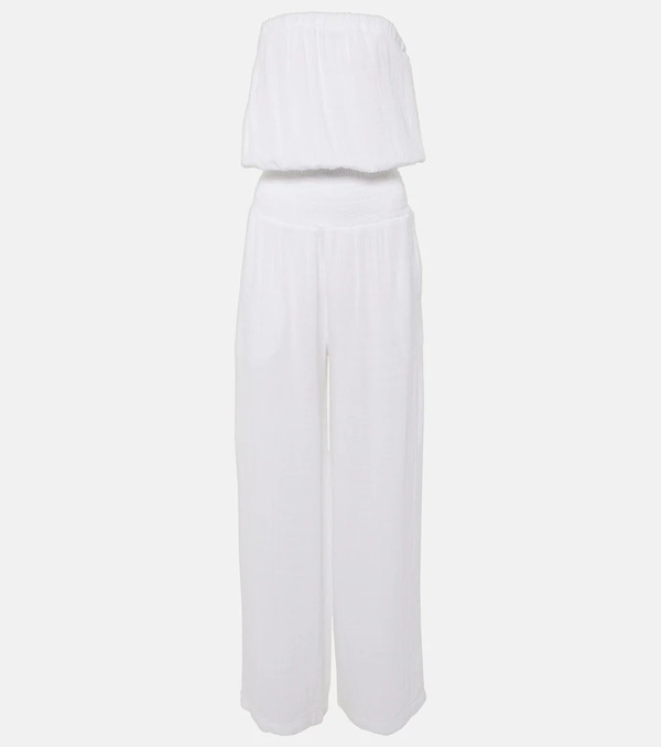  Melissa Odabash Melissa Odabash Naomi Strapless Cotton Jumpsuit 