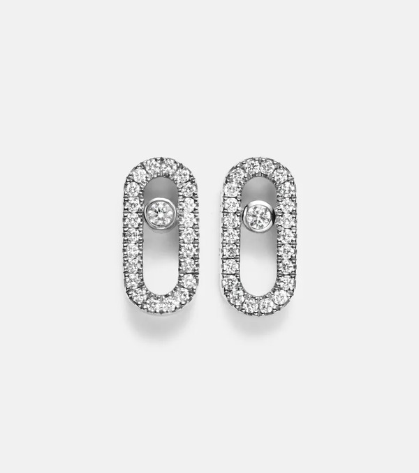  Messika Messika Move Uno 18kt White Gold Earrings With Diamonds 