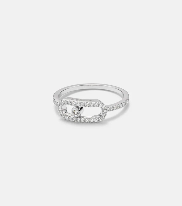  Messika Messika Move Uno 18kt White Gold Ring With Diamonds 
