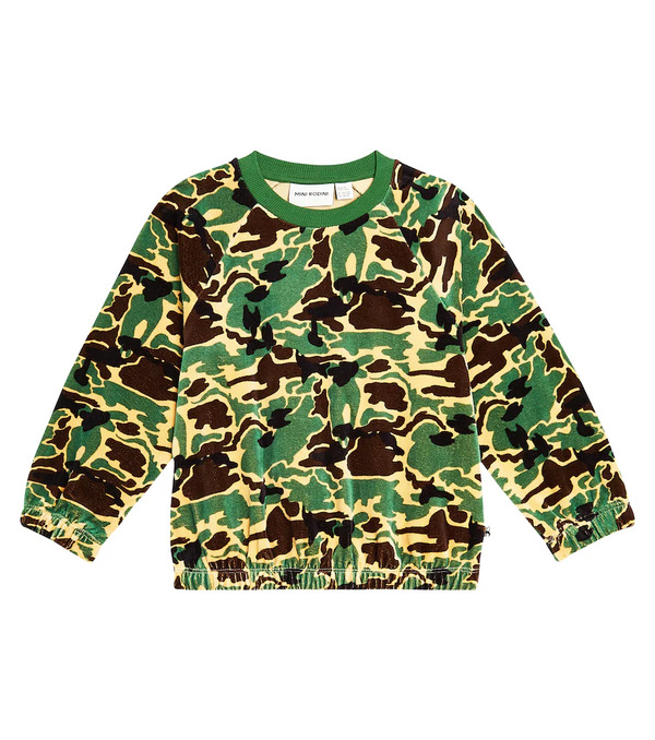  Mini Rodini Mini Rodini Camouflage Velour Sweatshirt 