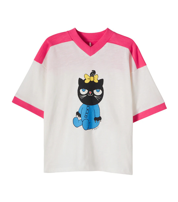  Mini Rodini Mini Rodini Cat Cotton Jersey T-shirt 