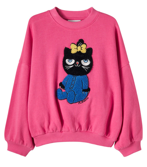  Mini Rodini Mini Rodini Cat Patch-applique Jersey Sweatshirt 