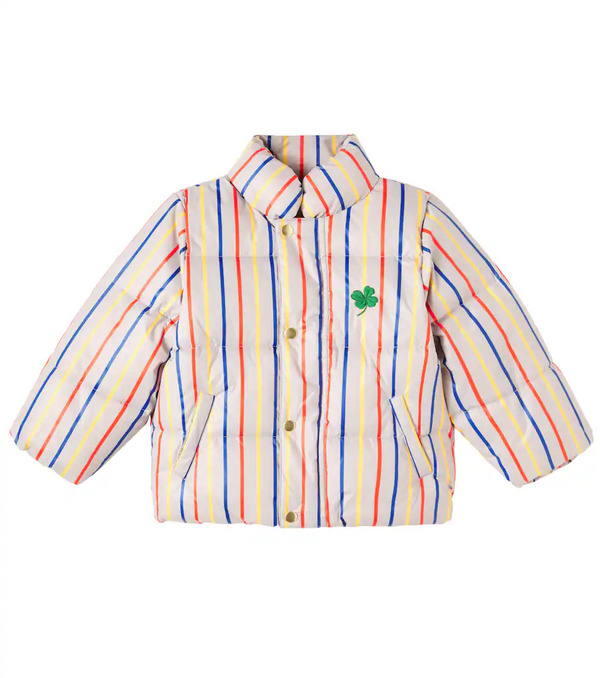  Mini Rodini Mini Rodini Clover Striped Puffer Jacket 