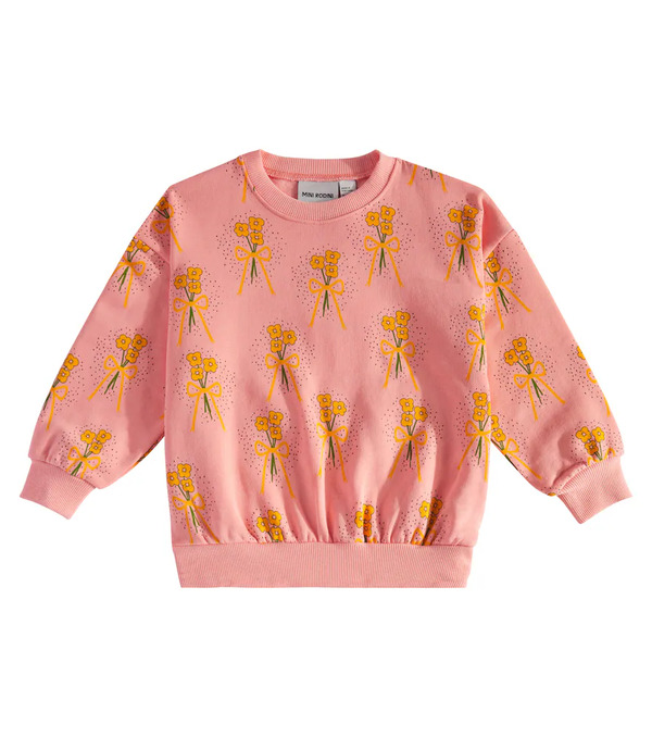 Mini Rodini Mini Rodini Floral Cotton Jersey Sweatshirt 