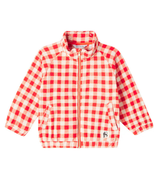  Mini Rodini Mini Rodini Gingham Fleece Jacket 