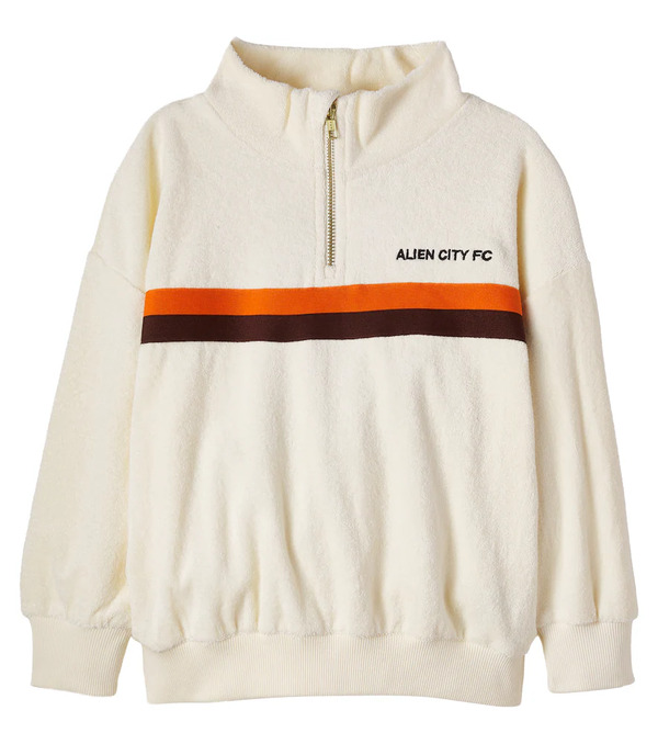  Mini Rodini Mini Rodini Half-zip Cotton Terry Sweatshirt 
