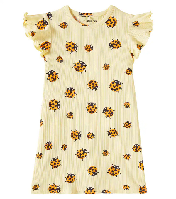  Mini Rodini Mini Rodini Ladybugs Cotton-blend Jersey Dress 