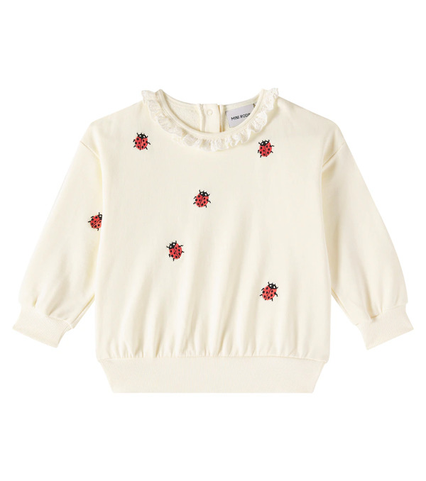  Mini Rodini Mini Rodini Ladybugs Embroidered Cotton Sweater 