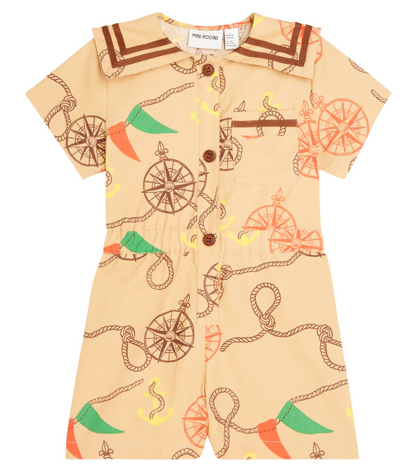  Mini Rodini Mini Rodini Nautical Cotton Playsuit 