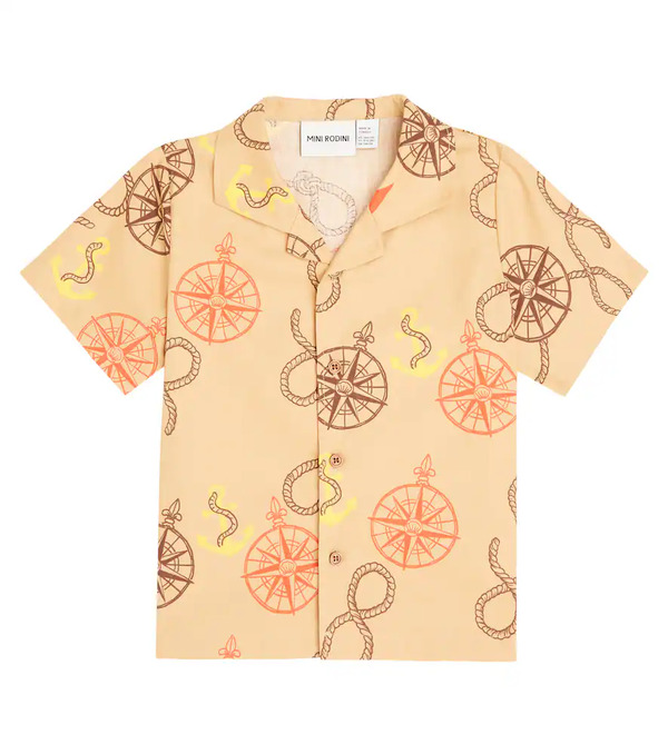  Mini Rodini Mini Rodini Nautical Cotton Twill Shirt 