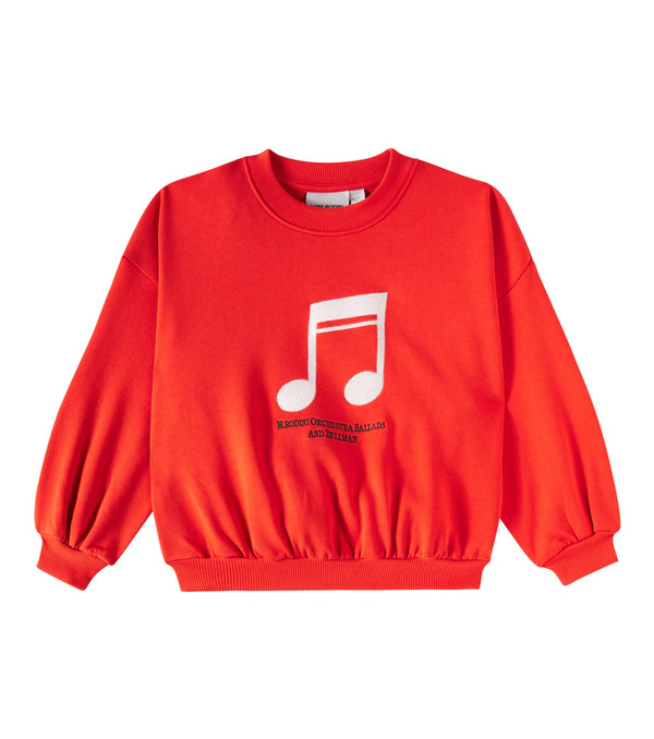  Mini Rodini Mini Rodini Note Cotton Jersey Sweatshirt 