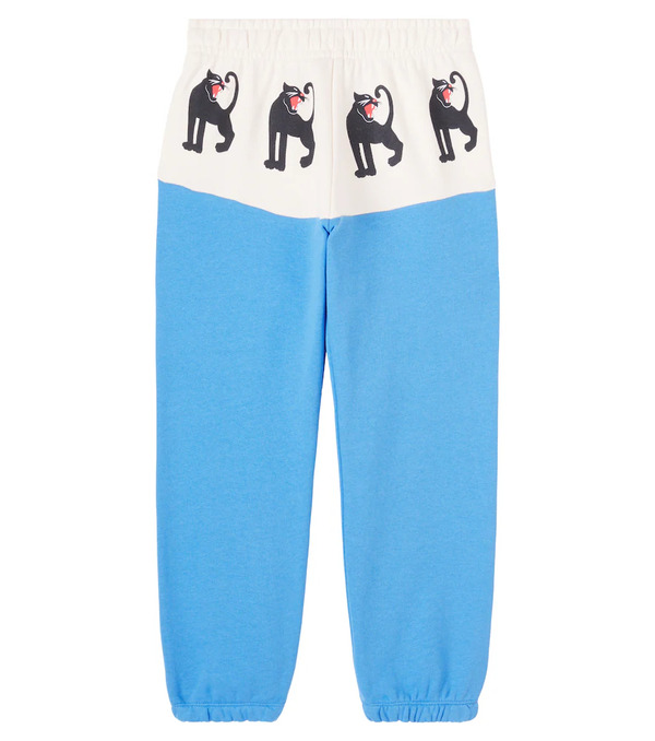  Mini Rodini Mini Rodini Panther Printed Cotton Sweatpants 