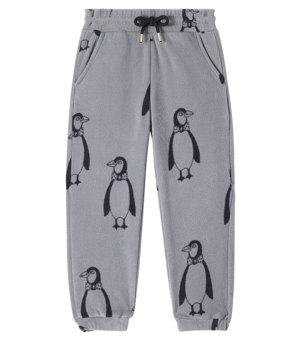  Mini Rodini Mini Rodini Penguin Printed Fleece Sweatpants 