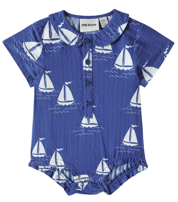  Mini Rodini Mini Rodini Printed Cotton Bodysuit 