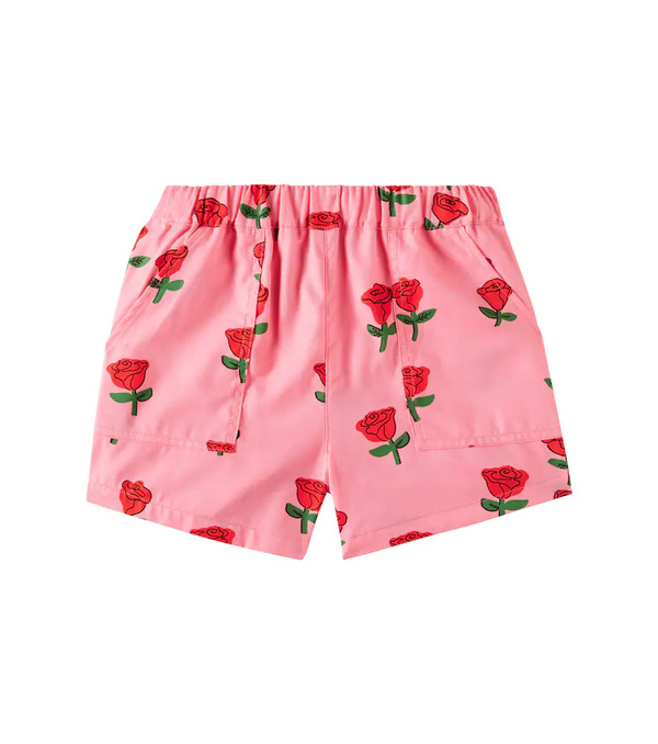  Mini Rodini Mini Rodini Roses Cotton Shorts 
