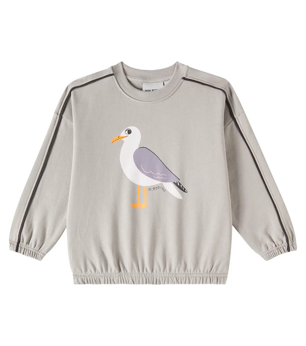  Mini Rodini Mini Rodini Seagull Cotton Jersey Sweatshirt 