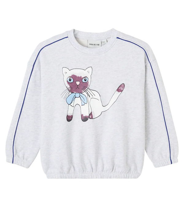  Mini Rodini Mini Rodini Siamese Printed Cotton Sweatshirt 
