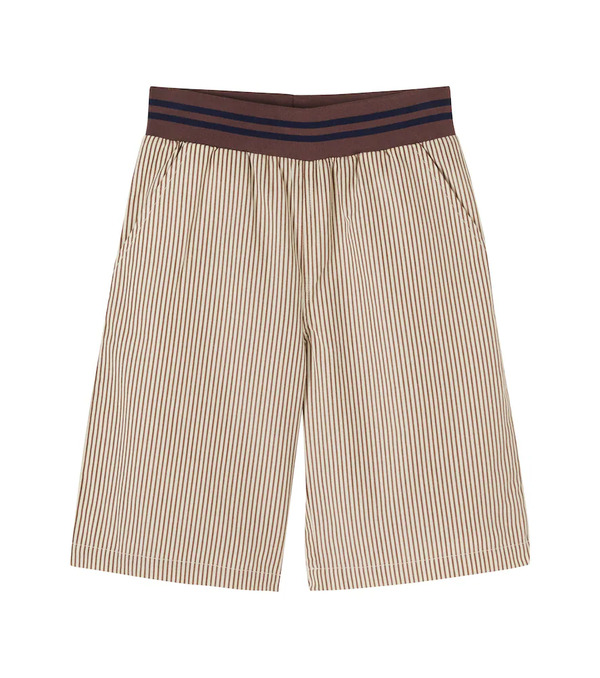  Mini Rodini Mini Rodini Striped Cotton Poplin Bermuda Shorts 