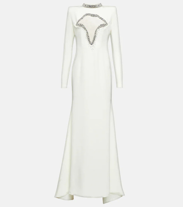  Miss Sohee Miss Sohee Crystal-embellished Silk Cutout Gown 
