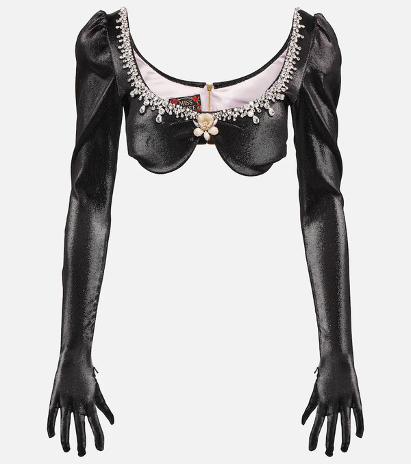  Miss Sohee Miss Sohee Embellished Bra Top With Gloves 