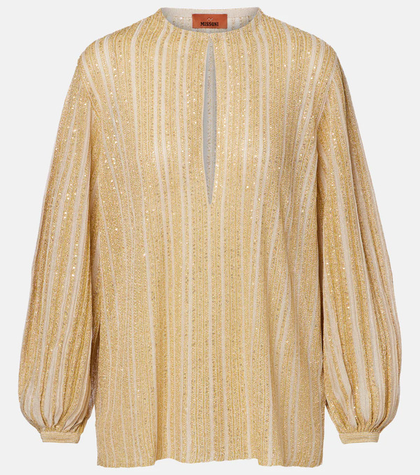  Missoni Missoni Cutout Lame Blouse 