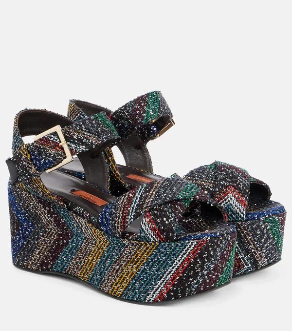  Missoni Missoni Julia Caperdoni Sequined Platform Sandals 