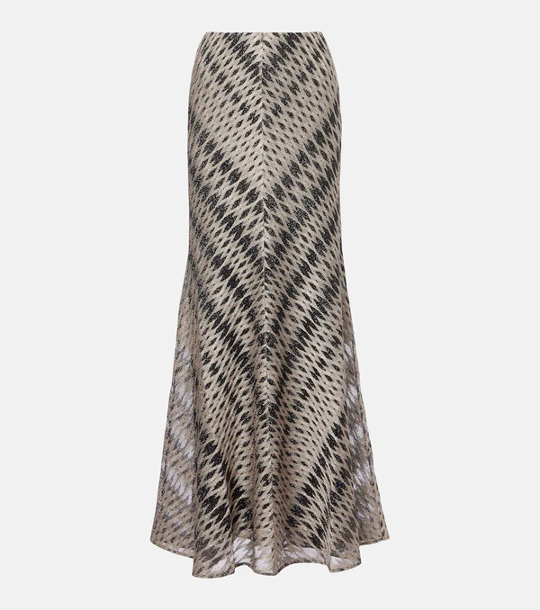  Missoni Missoni Open-knit Lame Maxi Skirt 