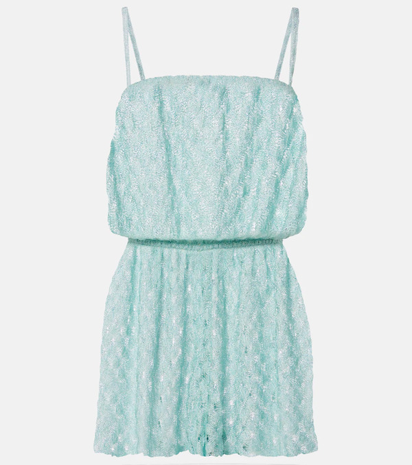  Missoni Missoni Open-knit Lame Romper 