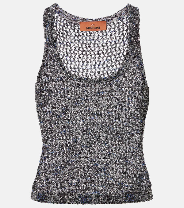  Missoni Missoni Sequined Knitted Tank Top 