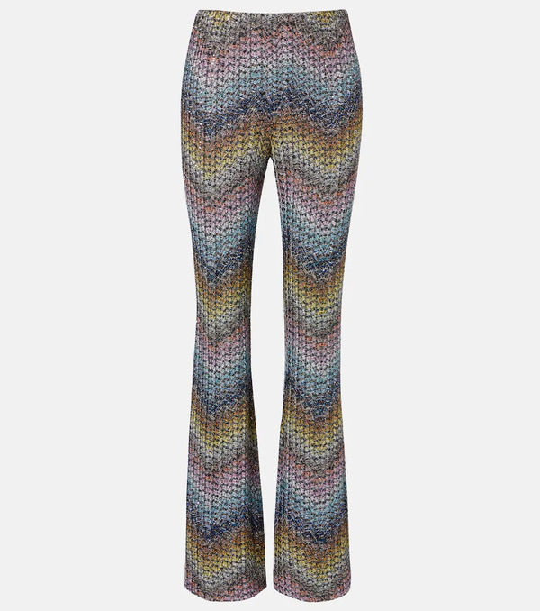 Missoni Missoni Sequined Lame Flared Pants 