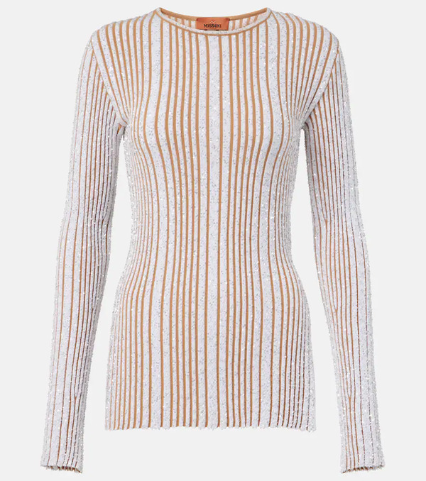  Missoni Missoni Sequined Striped Sweater 