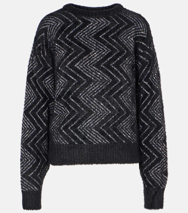  Missoni Missoni Zig Zag Metallic Knit Sweater 