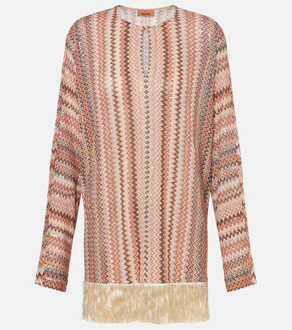  Missoni Missoni Zigzag Fringed Lame Blouse 