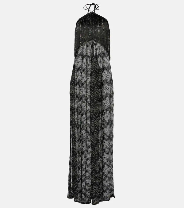  Missoni Missoni Zigzag Fringed Lame Jumpsuit 