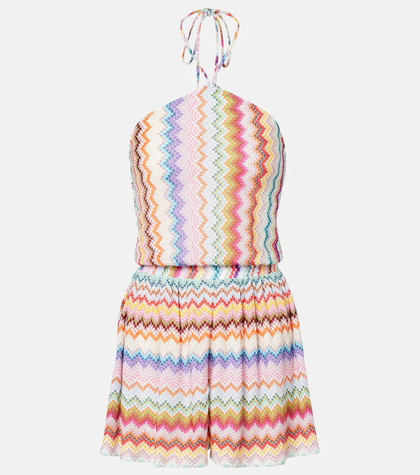  Missoni Missoni Zigzag Halterneck Lame Romper 