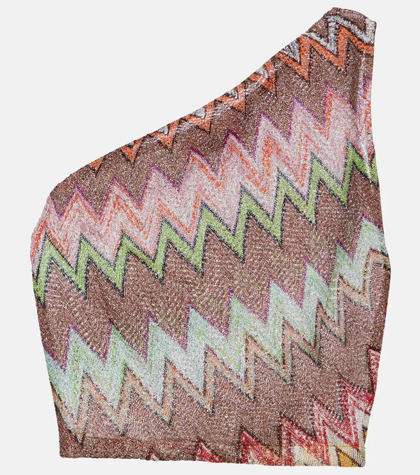  Missoni Missoni Zigzag One-shoulder Lame Top 