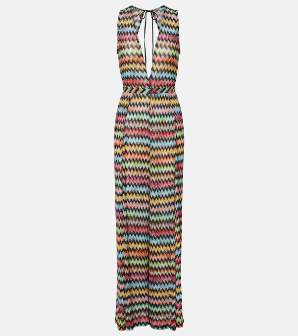  Missoni Missoni Zigzag Open-back Lame Jumpsuit 