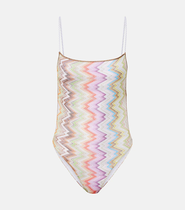  Missoni Missoni Zigzag Open-back Swimsuit 
