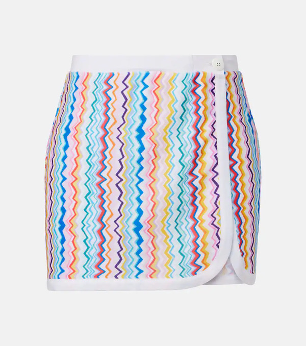  Missoni Missoni Zigzag Printed Terry Jersey Miniskirt 