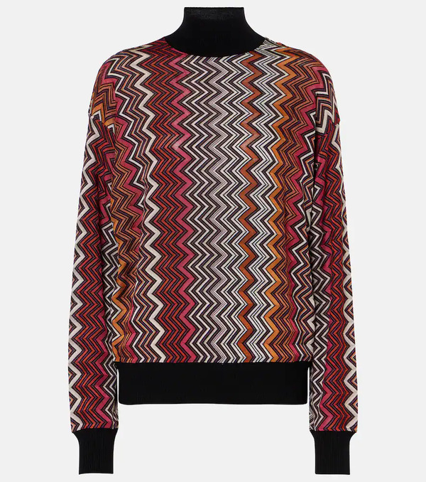  Missoni Missoni Zigzag Turtleneck Sweater 