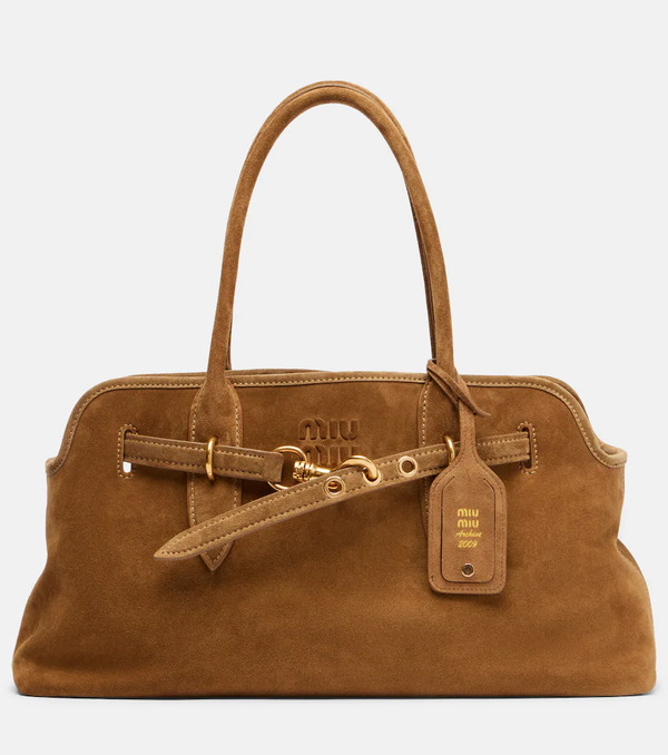  Miu Miu Miu Miu Adventure Suede Tote Bag 