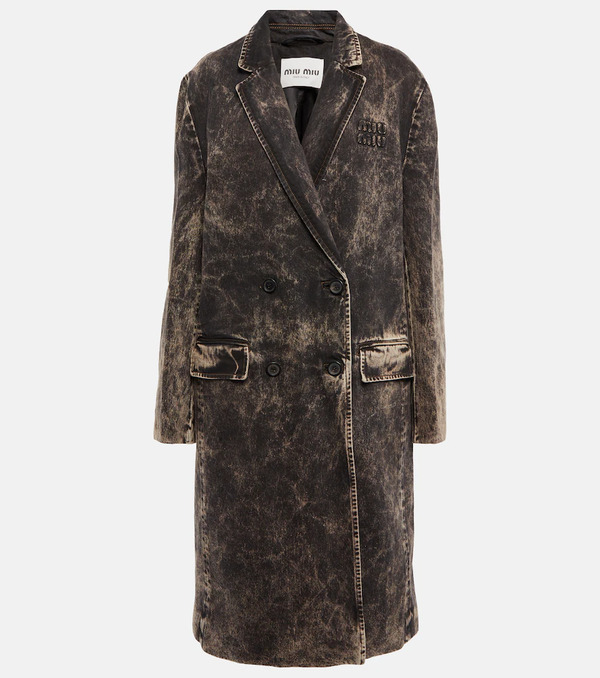  Miu Miu Miu Miu Bleached Denim Coat 