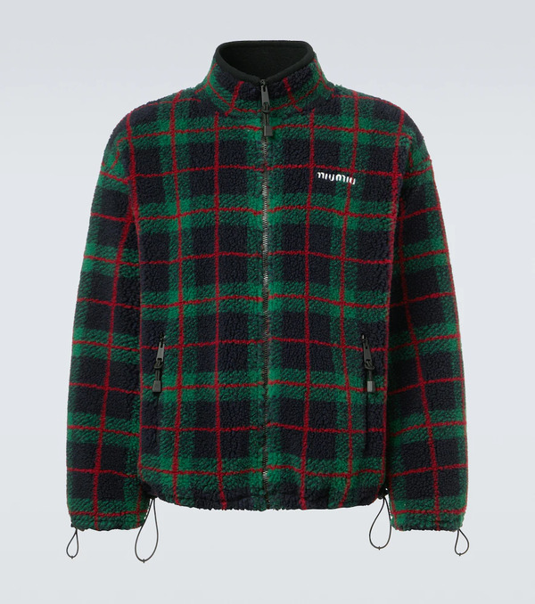  Miu Miu Miu Miu Checked Teddy Jacket 