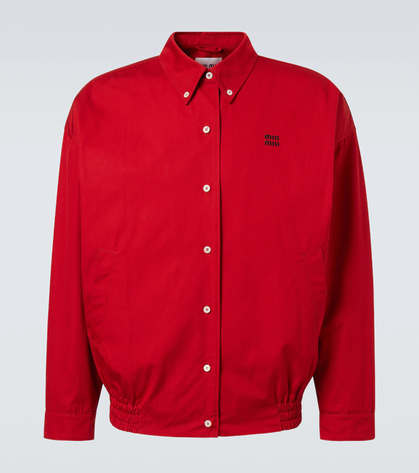  Miu Miu Miu Miu Cotton Poplin Blouson 