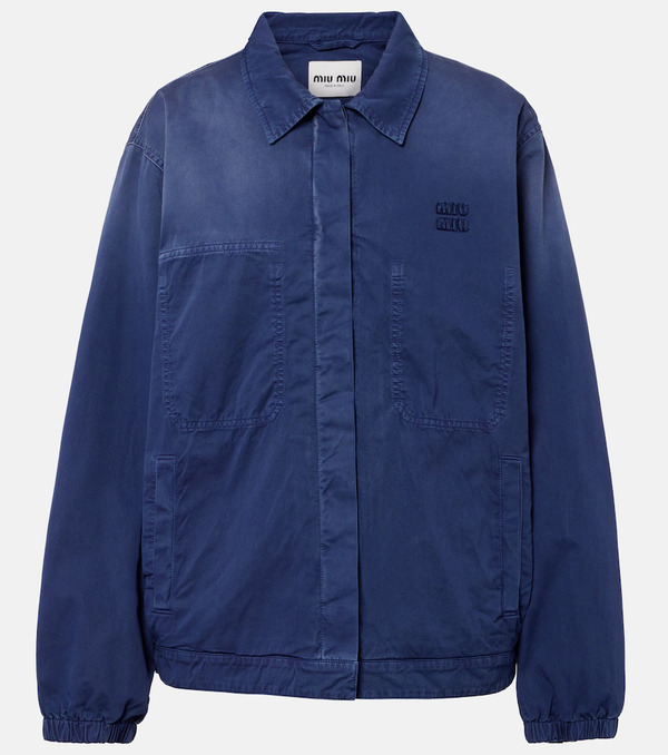  Miu Miu Miu Miu Cotton Twill Blouson Jacket 