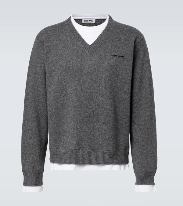  Miu Miu Miu Miu Layered Cashmere Sweater 