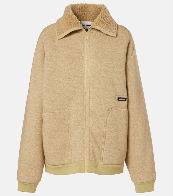  Miu Miu Miu Miu Logo Fleece Blouson 