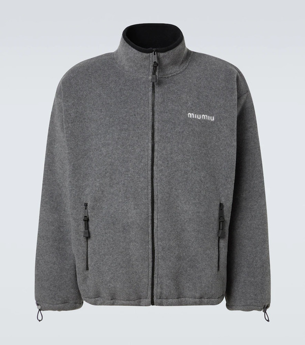  Miu Miu Miu Miu Logo Fleece Sweatshirt 