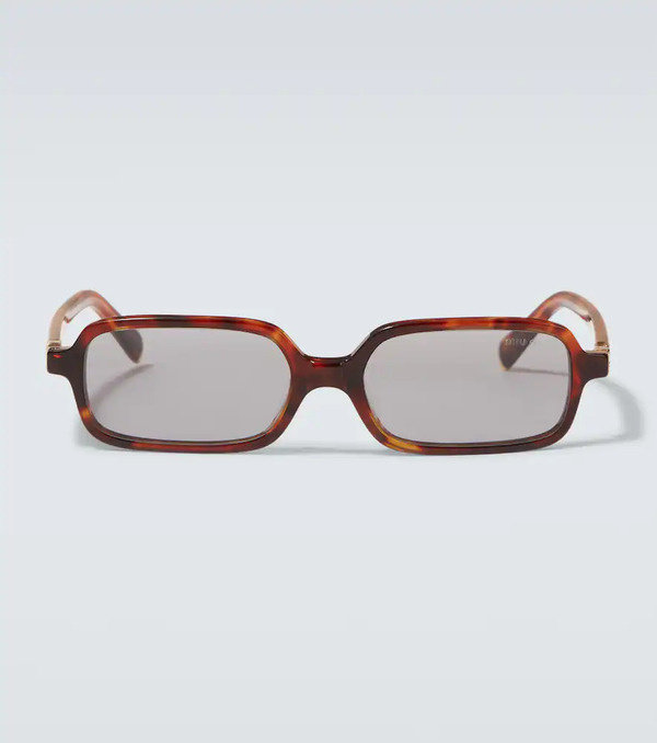  Miu Miu Miu Miu Logo Rectangular Sunglasses 